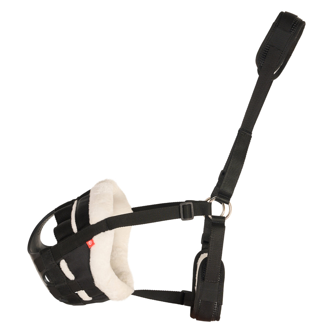 Imperial Riding Grazing Muzzle Fur Spacious - Black