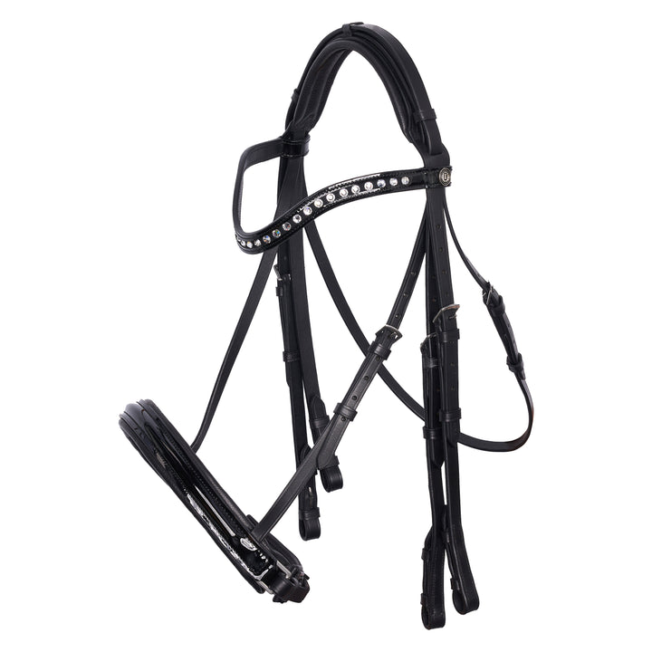 Imperial Riding Weymouth Bridle Di Layla Ii - Black Patent/Crystal