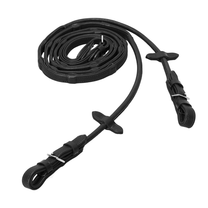 Schockemohle Durasoft Rolled Grip Reins - Hook &amp; Stud