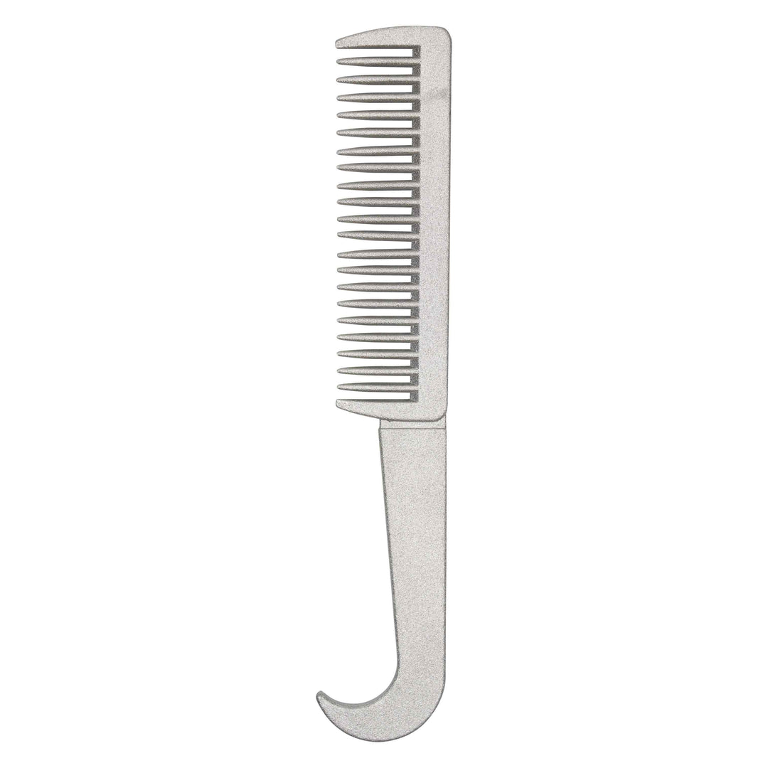 Imperial Riding Mane Comb with Handle - Silver