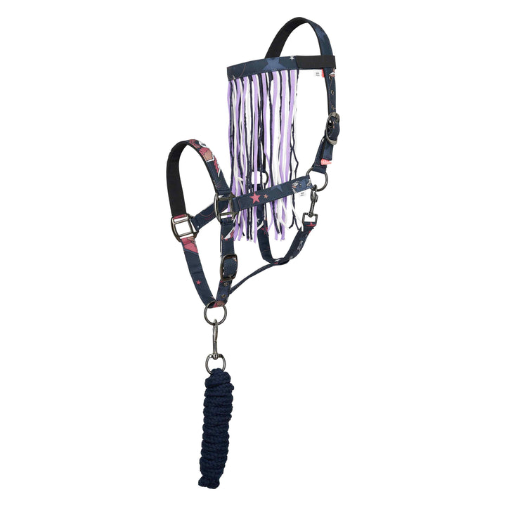 Imperial Riding Set of Headcollar, Lead Rope and Flyfringes - Pixie Dust AOP
