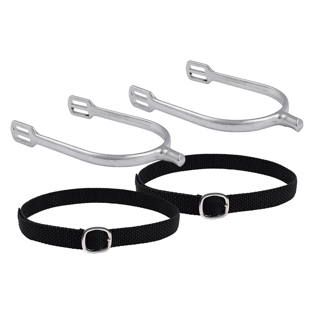 Imperial Riding Mens Spurs Basic 15 mm Square - Silver
