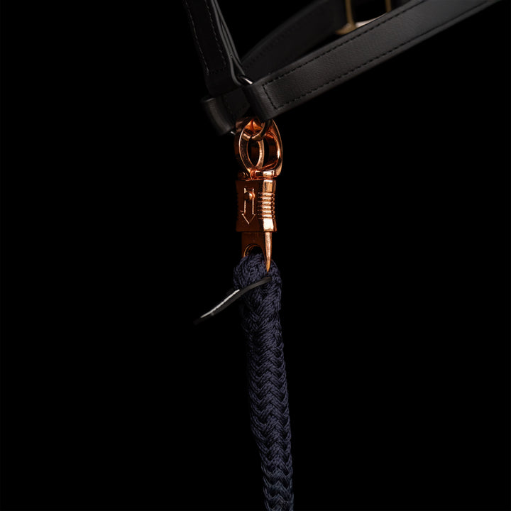 Imperial Riding Lead Rope Classic Ph - Navy/Rose Gold