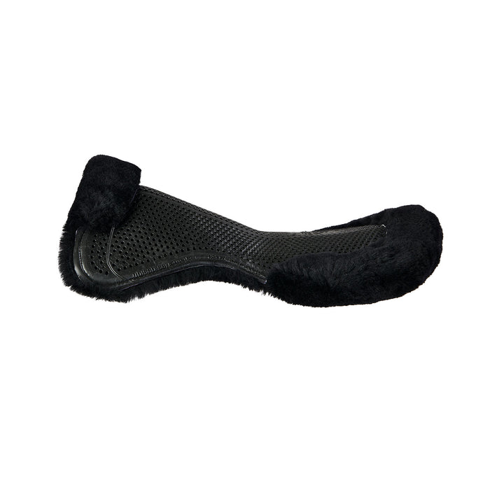 Acavallo Gel Non-Slip Sheepskin Classic Full Half Pad - Black / Black