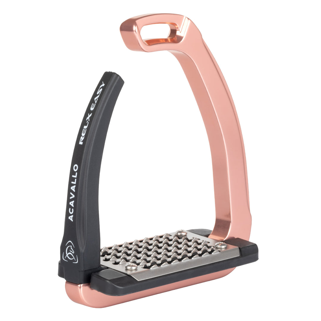 Acavallo Rel-X EASY Stirrups with Shaped Arm - Phantom Rose, view 4