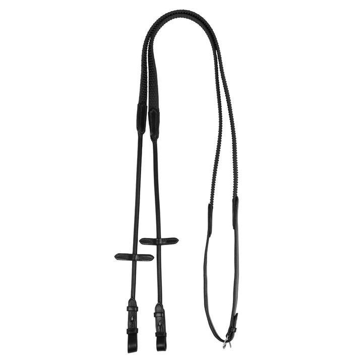 Acavallo Tubular Reins Leather &amp; Rubber
