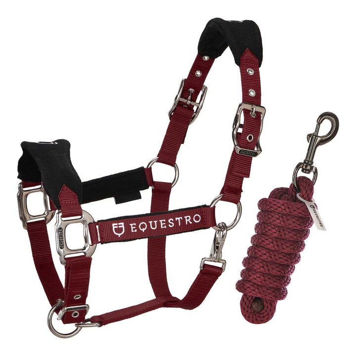Equestro Headcollar with Double Adjustment and Lead Rope