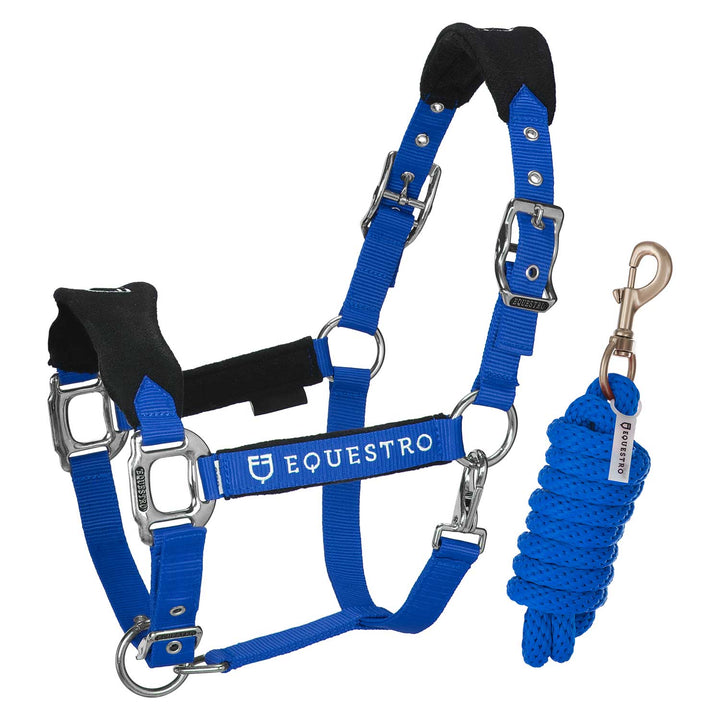 Equestro Headcollar with Double Adjustment and Lead Rope