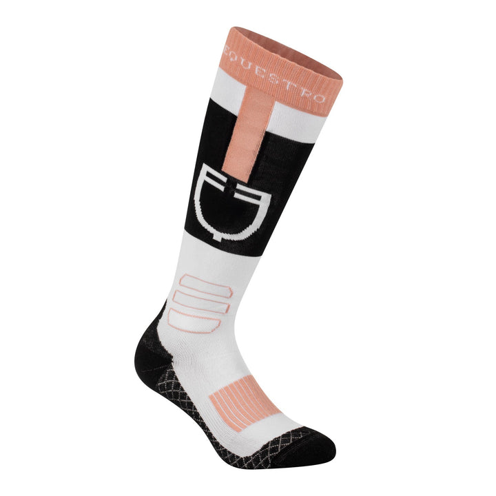 Equestro Sock in Technical and Breathable Fabric with Logo