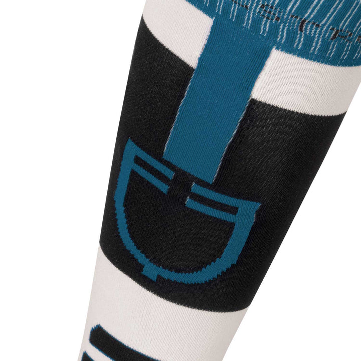 Equestro Sock in Technical and Breathable Fabric with Logo