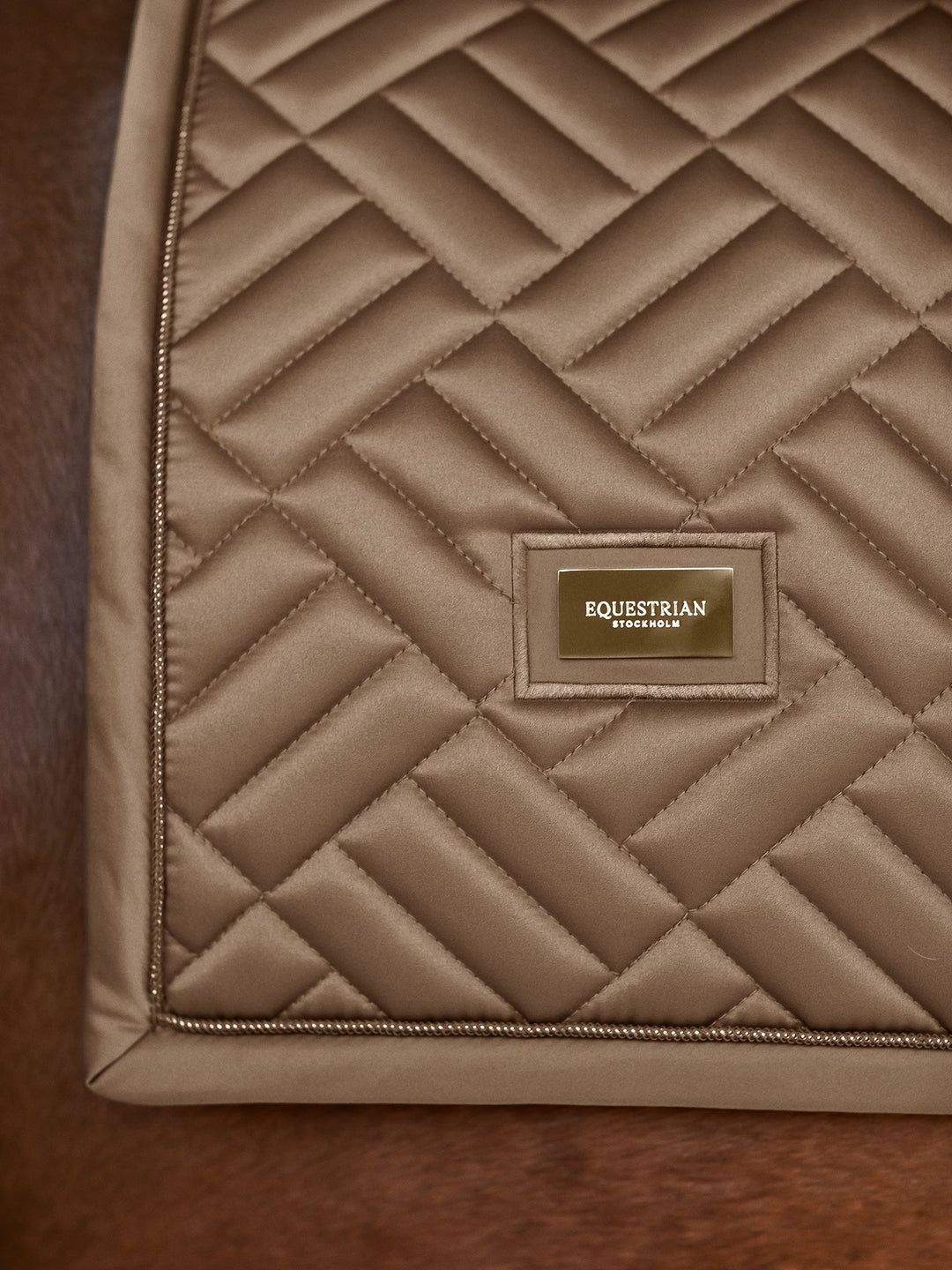 Equestrian Stockholm Modern Classic Dressage Saddle Pad - Champagne - Image 5