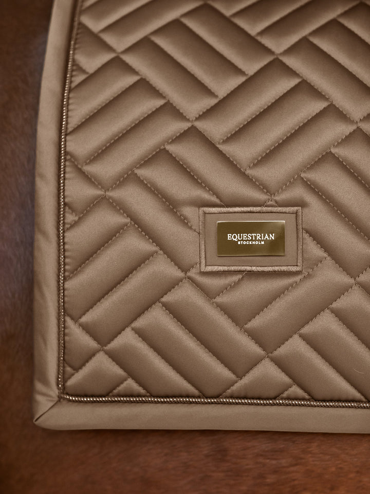 Equestrian Stockholm Modern Classic Dressage Saddle Pad - Champagne - Image 5