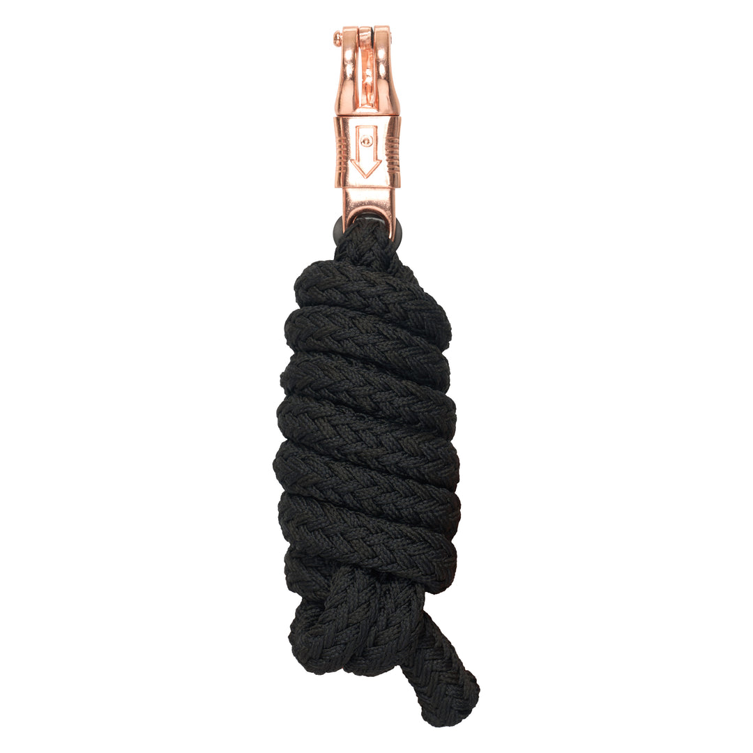 Imperial Riding Lead Rope Classic Ph - Black/Rose Gold