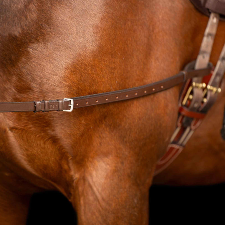 Imperial Riding Side Reins Leather with Elastic - Brown