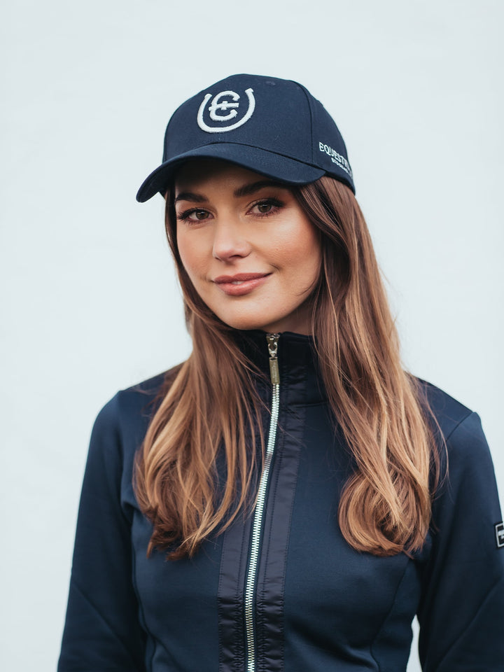 Equestrian Stockholm Cap Navy Silver Cotton - Cap - Kingdom Equestrian