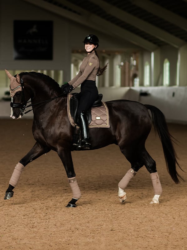 Equestrian Stockholm Classic Dressage Saddle Pad - Champagne - Dressage Saddle Pad - Kingdom Equestrian