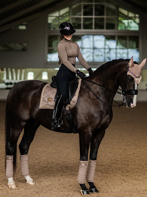 Equestrian Stockholm Classic Dressage Saddle Pad - Champagne - Dressage Saddle Pad - Kingdom Equestrian
