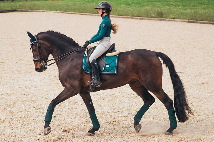 Equestrian Stockholm Classic Dressage Saddle Pad - Emerald - Dressage Saddle Pad - Kingdom Equestrian
