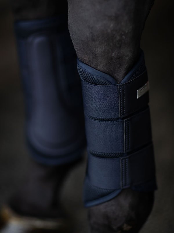 Equestrian Stockholm Classic Mesh Brushing Boots - Midnight Blue - Brushing Boots - Kingdom Equestrian