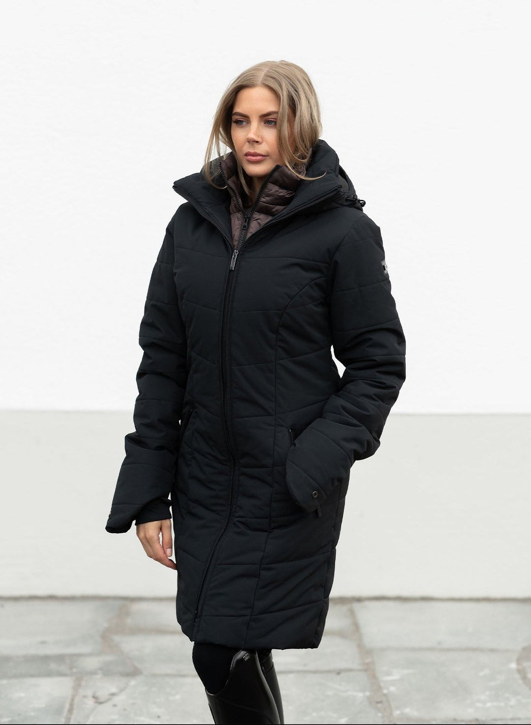 Equestrian Stockholm Denali Winter Jacket Black Mocha - Riding Jacket - Kingdom Equestrian