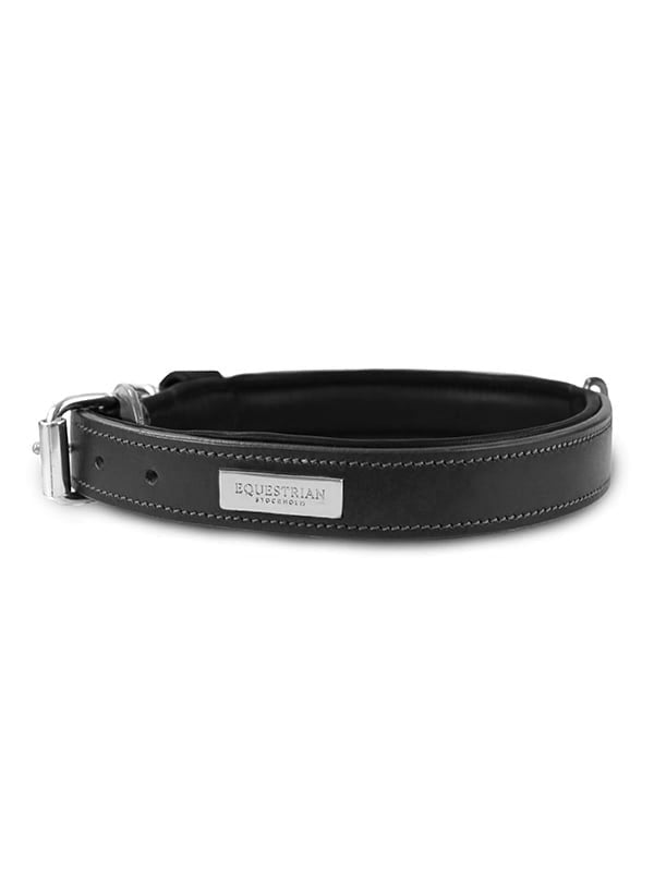 Equestrian Stockholm Dog Collar Clean Black - Dog Collar - Kingdom Equestrian