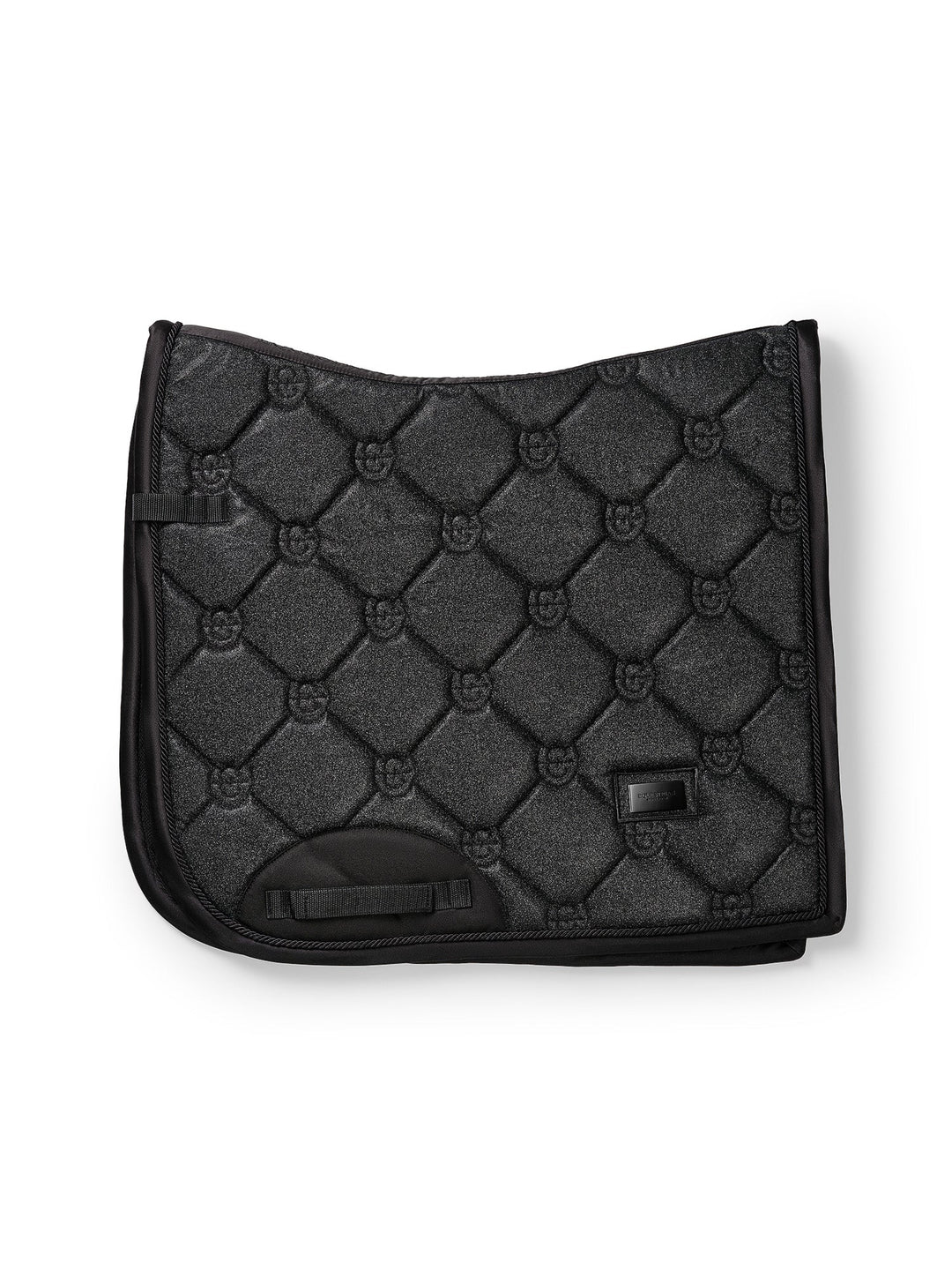 Equestrian Stockholm Dressage Saddle Pad All Black Glimmer - Dressage Saddle Pad - Kingdom Equestrian