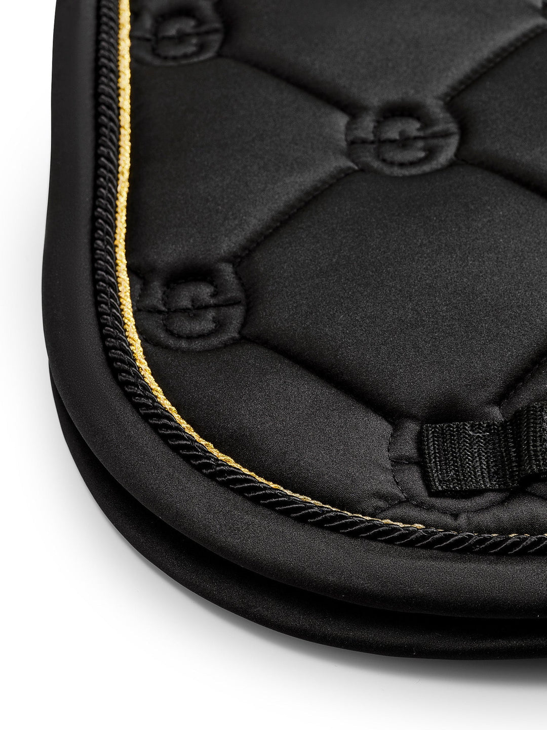 Equestrian Stockholm Dressage Saddle Pad Black Gold - Dressage Saddle Pad - Kingdom Equestrian