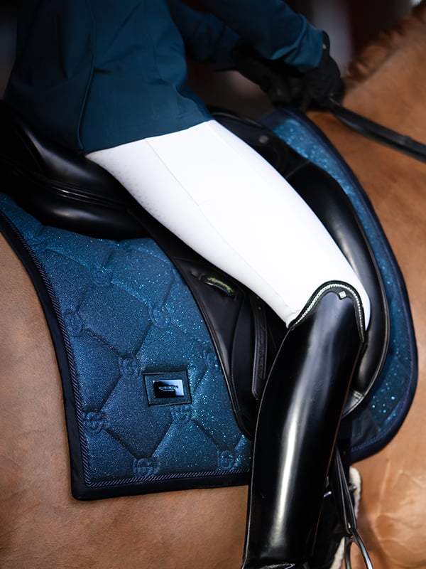 Equestrian Stockholm Dressage Saddle Pad Blue Meadow Glimmer - Dressage Saddle Pad - Kingdom Equestrian