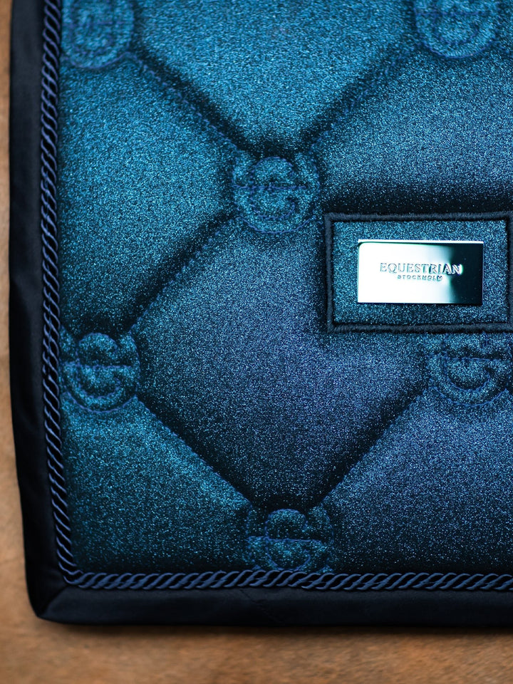 Equestrian Stockholm Dressage Saddle Pad Blue Meadow Glimmer - Dressage Saddle Pad - Kingdom Equestrian