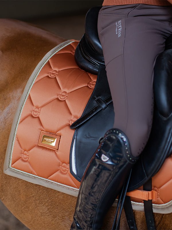 Equestrian Stockholm Dressage Saddle Pad Bronze Gold - Dressage Saddle Pad - Kingdom Equestrian