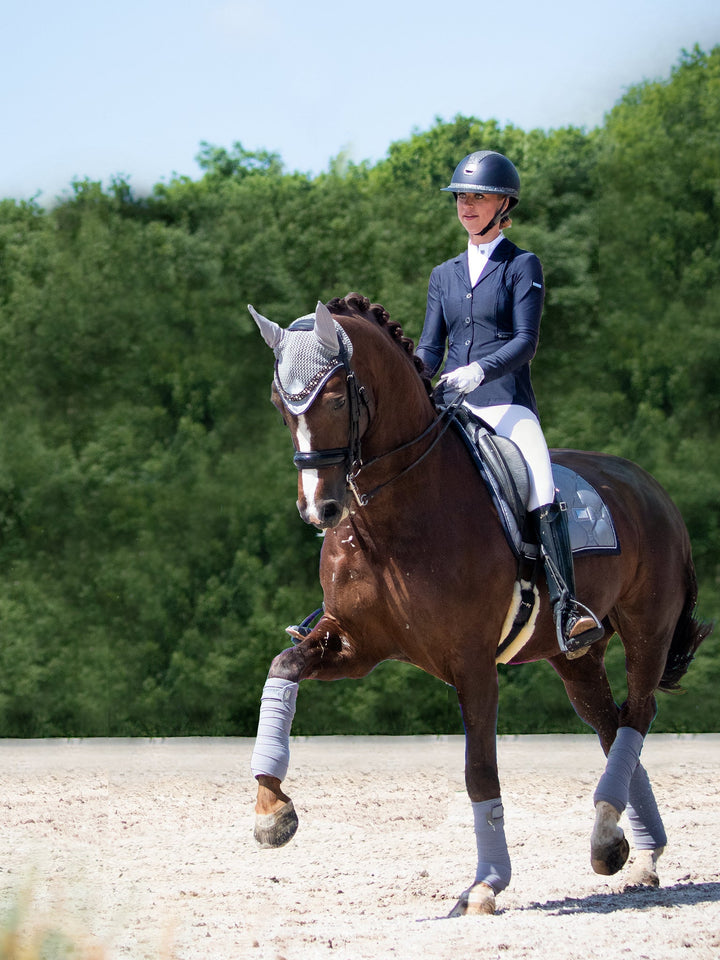 Equestrian Stockholm Dressage Saddle Pad Crystal Grey - Dressage Saddle Pad - Kingdom Equestrian