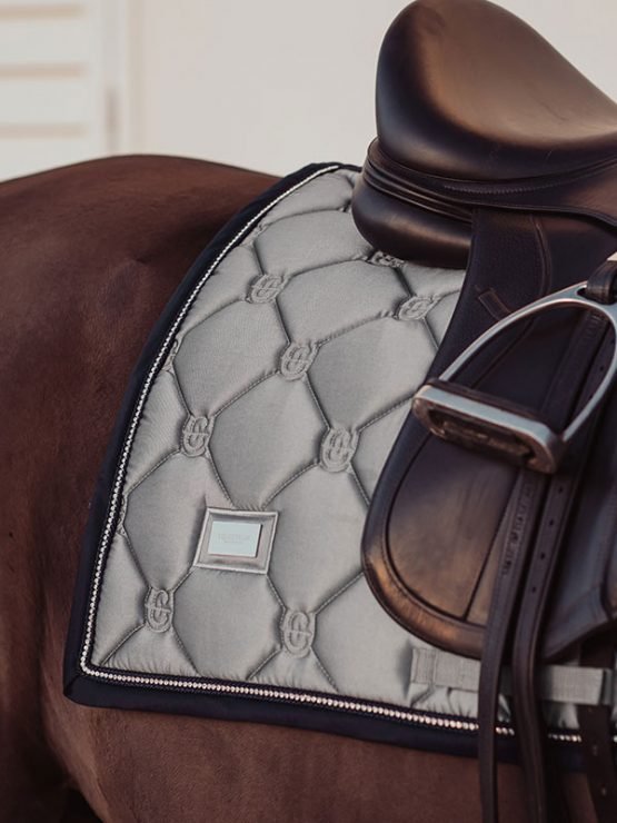 Equestrian Stockholm Dressage Saddle Pad Crystal Grey - Dressage Saddle Pad - Kingdom Equestrian