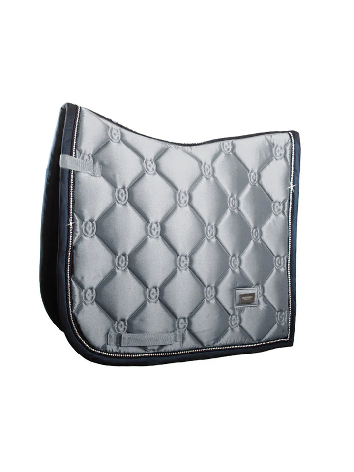 Equestrian Stockholm Dressage Saddle Pad Crystal Grey - Dressage Saddle Pad - Kingdom Equestrian