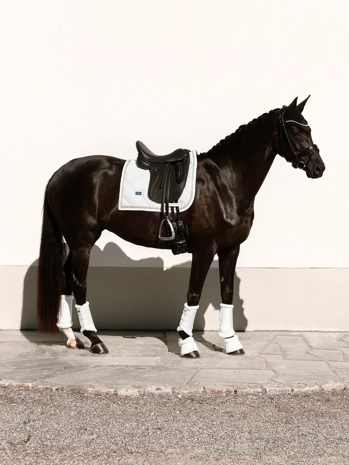 Equestrian Stockholm Dressage Saddle Pad Crystal White Glimmer - Dressage Saddle Pad - Kingdom Equestrian
