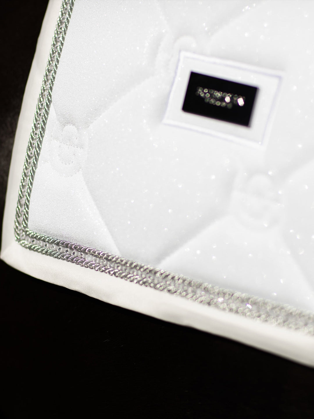 Equestrian Stockholm Dressage Saddle Pad Crystal White Glimmer - Dressage Saddle Pad - Kingdom Equestrian
