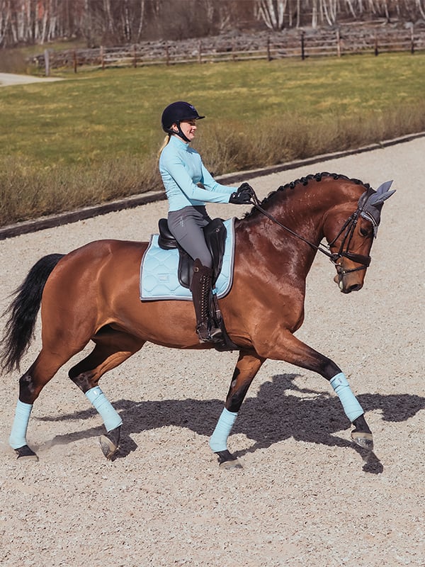 Equestrian Stockholm Dressage Saddle Pad Ice Blue Pearl - Dressage Saddle Pad - Kingdom Equestrian