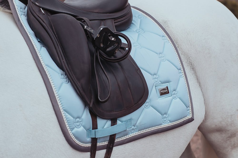 Equestrian Stockholm Dressage Saddle Pad Ice Blue Pearl - Dressage Saddle Pad - Kingdom Equestrian