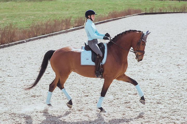 Equestrian Stockholm Dressage Saddle Pad Ice Blue Pearl - Dressage Saddle Pad - Kingdom Equestrian