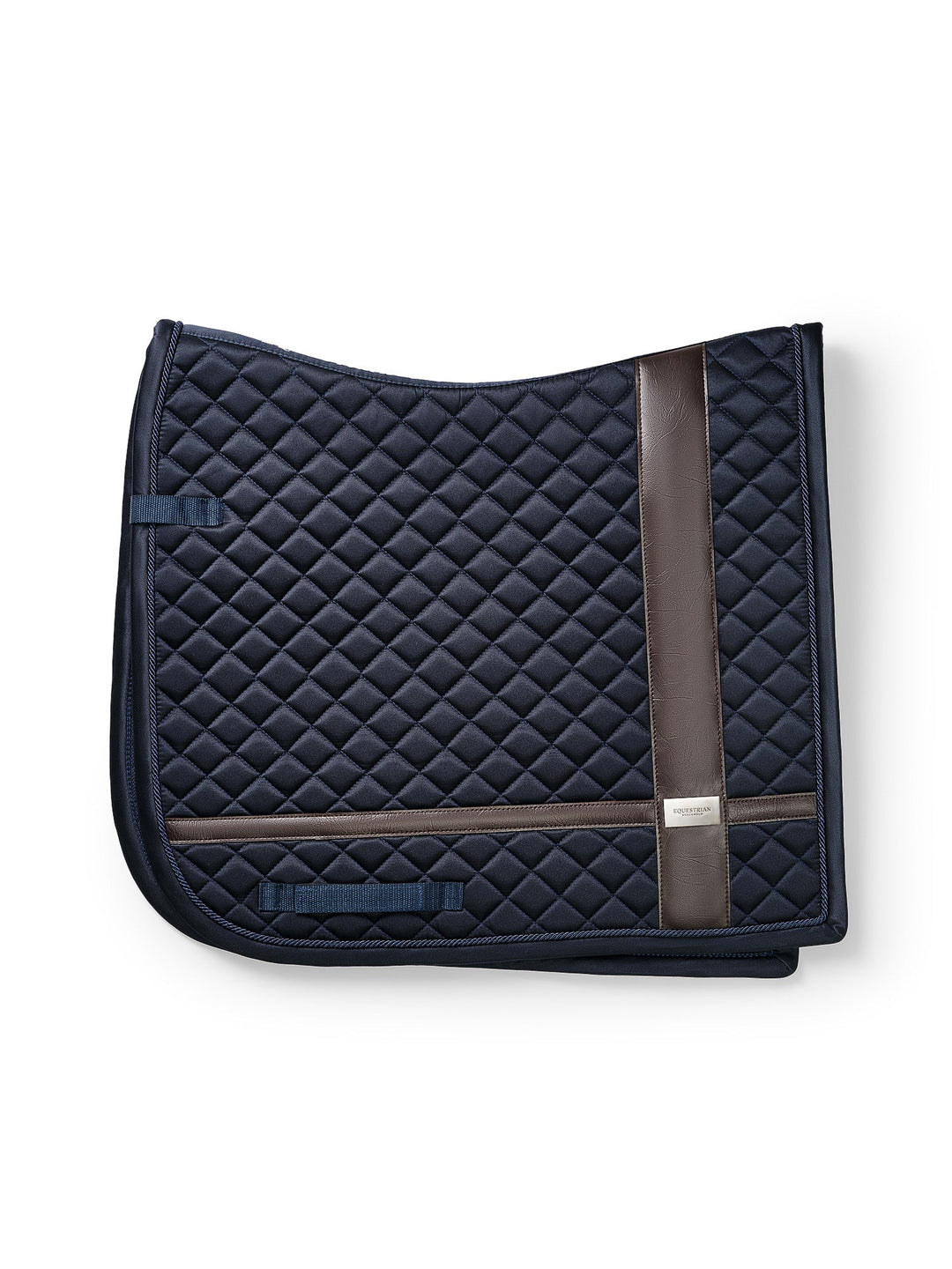 Equestrian Stockholm Dressage Saddle Pad Leather Deluxe Silver - Dressage Saddle Pad - Kingdom Equestrian