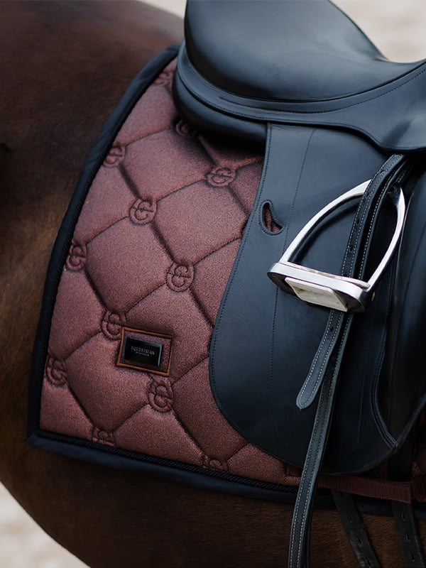 Equestrian Stockholm Dressage Saddle Pad Mahogany Glimmer - Dressage Saddle Pad - Kingdom Equestrian