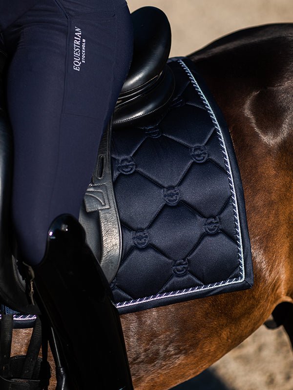 Equestrian Stockholm Dressage Saddle Pad Midnight Blue Without Badge - Dressage Saddle Pad - Kingdom Equestrian