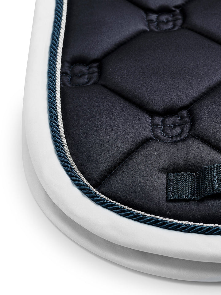 Equestrian Stockholm Dressage Saddle Pad Midnight White Edge - Dressage Saddle Pad - Kingdom Equestrian