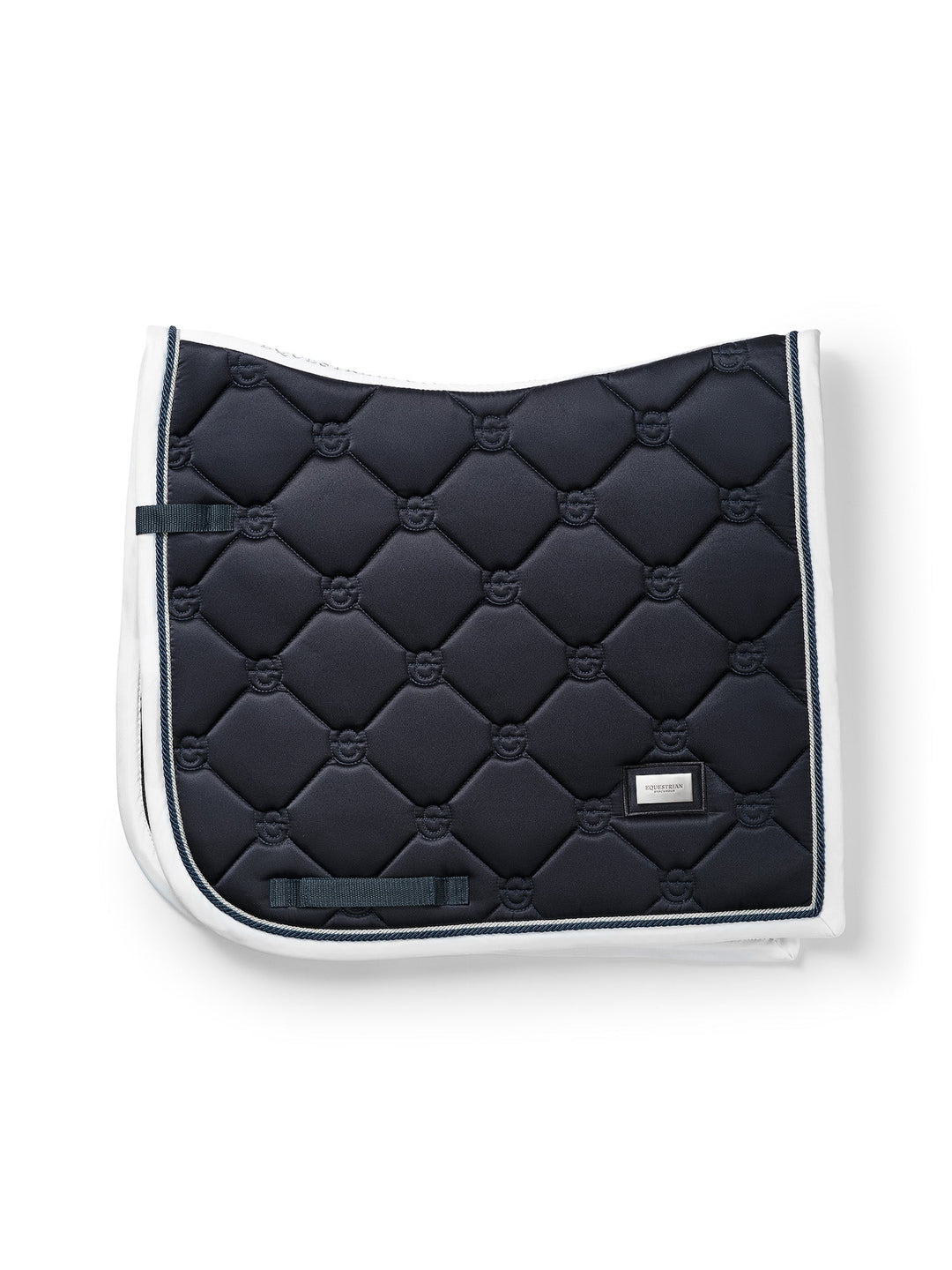 Equestrian Stockholm Dressage Saddle Pad Midnight White Edge - Dressage Saddle Pad - Kingdom Equestrian