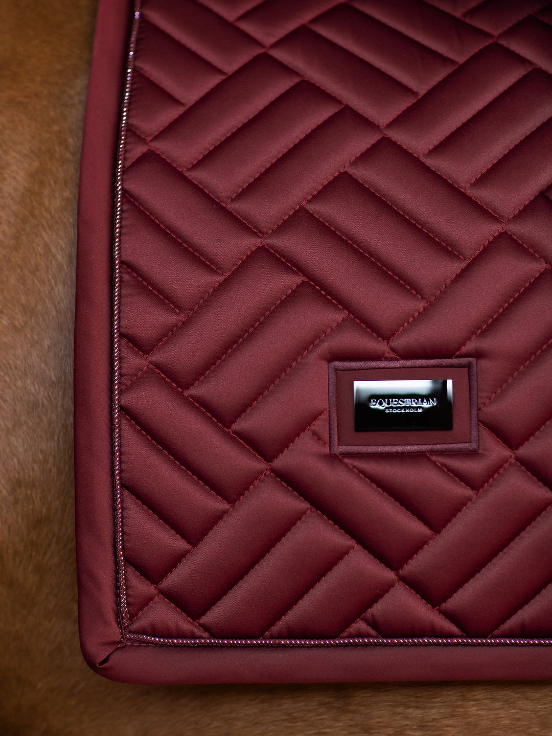 Equestrian Stockholm Dressage Saddle Pad Modern Bordeaux - Dressage Saddle Pad - Kingdom Equestrian