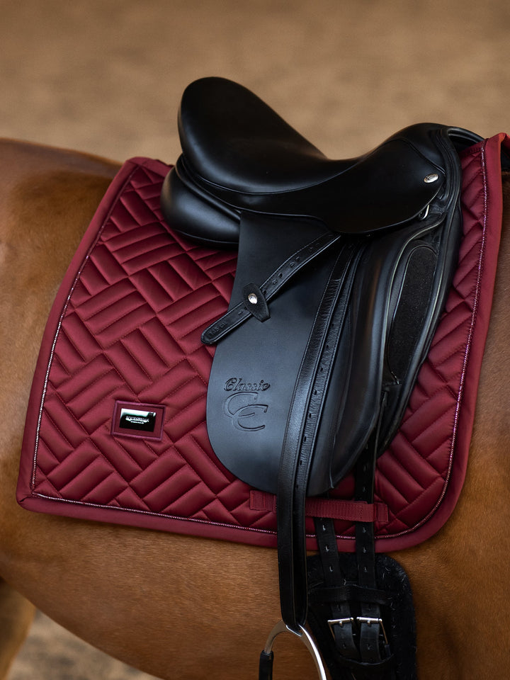 Equestrian Stockholm Dressage Saddle Pad Modern Bordeaux - Dressage Saddle Pad - Kingdom Equestrian