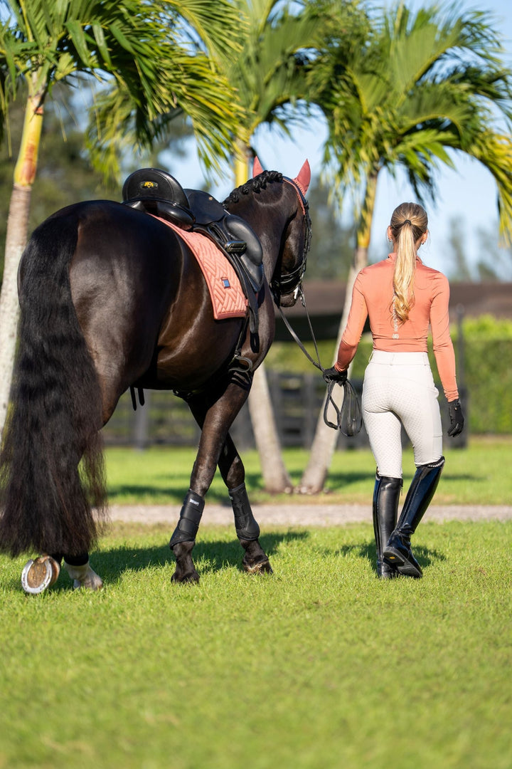 Equestrian Stockholm Dressage Saddle Pad Modern Coral - Dressage Saddle Pad - Kingdom Equestrian
