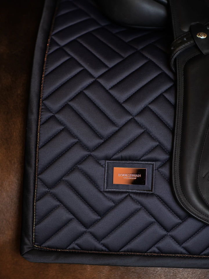 Equestrian Stockholm Dressage Saddle Pad Modern Dark Ocean - Dressage Saddle Pad - Kingdom Equestrian
