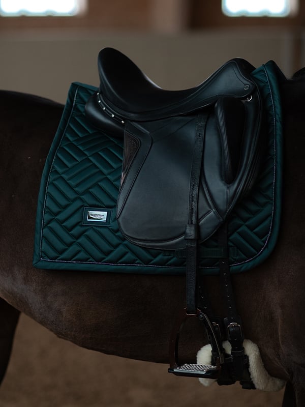Equestrian Stockholm Dressage Saddle Pad Modern Dramatic Monday - Dressage Saddle Pad - Kingdom Equestrian
