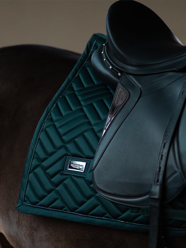 Equestrian Stockholm Dressage Saddle Pad Modern Dramatic Monday - Dressage Saddle Pad - Kingdom Equestrian