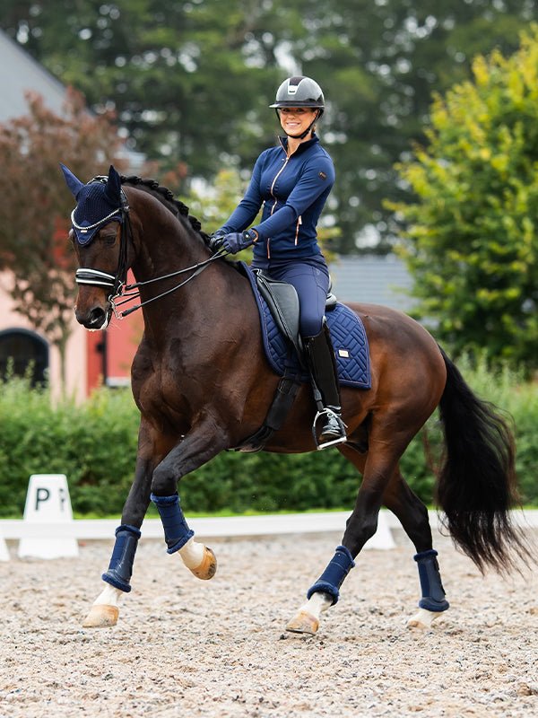 Equestrian Stockholm Dressage Saddle Pad Modern Lagoon Blush - Dressage Saddle Pad - Kingdom Equestrian